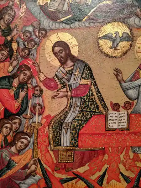 Heavenly Liturgy icon (close-up of Christ)